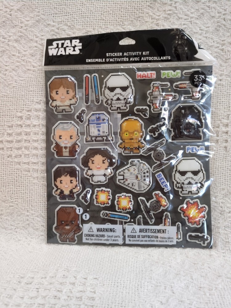 Hallmark Star Wars Activity Kit Reversible Scene & Repositionable Stickers PXL8
