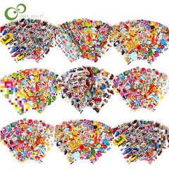 40 Sheets Cartoon Cars Aircraft Animals Princess DIY Stickers Toys PVC Scrapbook