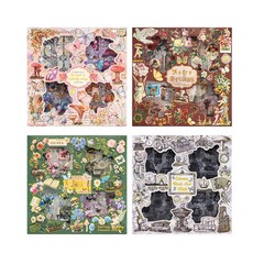 100pcs Vintage Butterfly Flowers Stickers Large Box DIY Scrapbooking Supplies