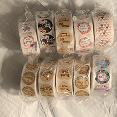 Lot Of(2)=1000 Thank You Stickers Self-adhesive 20+Designs To Choose From Sealed