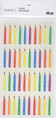 Birthday Candles w/ foil, scrapbook stickers, 4×7″ – Recollections #665753