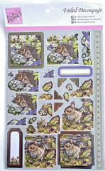 Anita’s Foiled Decoupage Pet Love Dogs Cats Bunny Craft Topper Bundle – 3pcs
