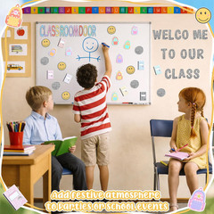 75 Pcs Welcome Classroom Stickers Back to School Supplies,Cute