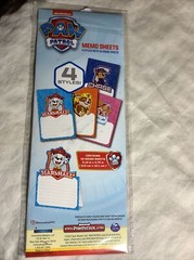Paw Patrol Memo Sheets 4 Styles 16 Sheets New