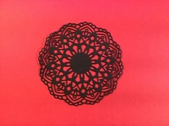 Round Flower/Doily Die Cut Embellishments 6 Pcs 3” round Choose Color