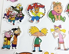 Set Of 23 90’s Animated Cartoon TV Show Stickers Assorted Sticker Decal Designs
