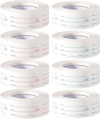 Blue & Red Date Stickers for Freezer – 4000 Pieces, 1×2 Inch
