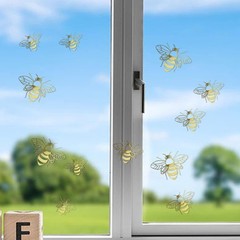 1Pack Gold Bee Wall Décor Honey Decor Bee Wall Stickers Honey Decals,Honeycom…