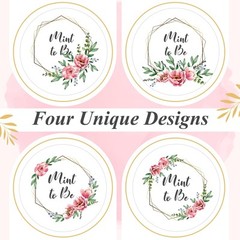 Colarr 500 Pieces Mint to Be Label Stickers Wedding Party Favors Labels White