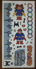 Provo Craft Scrapbooking Stickers by Fayette Terlouw, SUPER KID, large sheet
