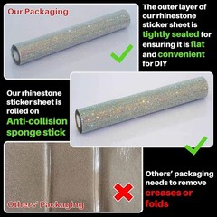 Crystal AB Rhinestone Sticker – 81000 Glitter Gems, 15.8″x39.4″ DIY Auto Craft