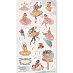 STICKII Ballet Beauty Sticker Sheet – Gold Foil Ballerina Planner Stickers