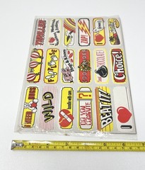 Vintage 1980s Stickers Sheet Retro Pop Culture Michael Jackson Thriller Beat It