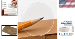 1.5 Inch Ultra Clear Wafer Seals – 5,000 Count for Elegant Packaging Solutions