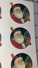 Vintage Hallmark Stickers Christmas Stickers Christmas Santa Stocking 1 sheet