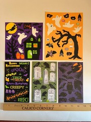 LOT 5 Mrs Grossman’s HALLOWEEN STICKERS Ghosts Bats Night Creatures Spooky RARE