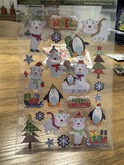 Christmas Paper Crafts Christmas Stickers, 3D Lighted Embellishment & Santa Hats