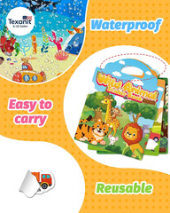 Reusable Sticker Book for Toddlers, Stickers for Kids, Toddler Craft Activities,