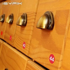 Red Consecutive Number Stickers – 1 to 50, 1-inch, 1 Set – Vinyl Self Adhesiv…