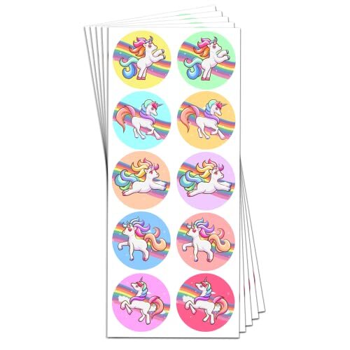 40 Sheets – Stickers for Party Bags – 400 Stickers, 1.5″ Unicorn