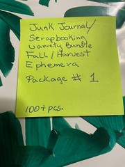 Junk Journal/Scrapbooking Fall/Harvest Variety Bundle/Ephemera 100+pcs.