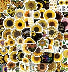 25pcs Sunflower Stickers For Scrapbook, Journal, DIY Crafts & Card Making