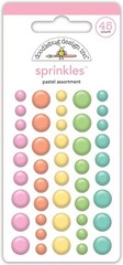 Crafts Doodlebug Sprinkles Puffy Dots Pastel Assortment Pink Orange Yellow Blue