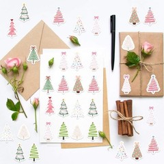 500sheets Cartoon Christmas Tree Stickers Adhesive Tablet Laptop Phone Sticker