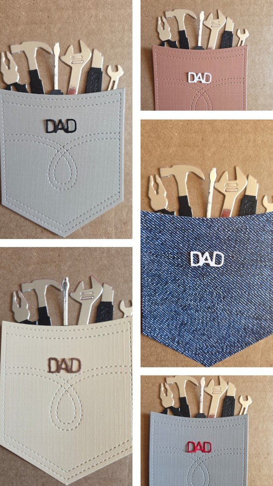 1 Pocket Of Tools For Dad Cardstock die cuts scrapbook card