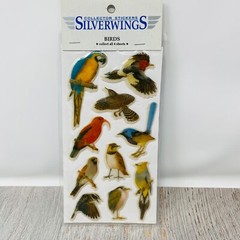 Silverwings Stickers Vintage Set of 3 Birds Whales Insects Scrapbook Puffy