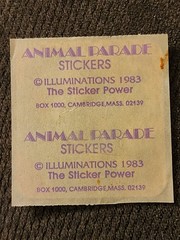 Vintage 80s 1983 RARE Illuminations Animal Parade Panda Balloons Sticker VTG MOD