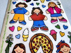 Sticko Girl Friends Stickerkins Binder Stickers 2001 Vintage NOS Scrapbooking