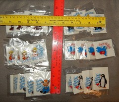 Vintage Lot of 24 Religious Googly Eyes Vinyl Stickers (about 1 3/4″ tall) new