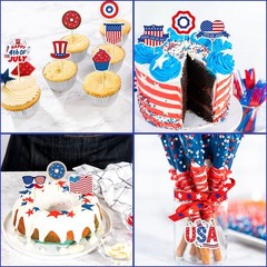 100Pcs Patriotic Stickers Bulk Kids Adults 4th of July Vinyl Stickers