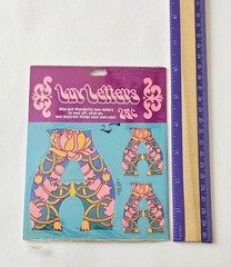 Vtg Hallmark Luv Letters Stickers LOT NIP hippy art psychedelic alphabet