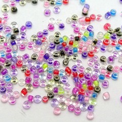 4000 pcs Glass Beads 2mm(10/0) Colour lined inside + Storage Box Jewelry Making