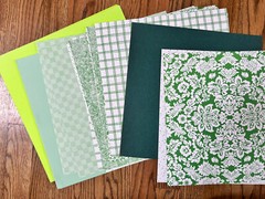 Scrapbooking Lot of 200 Sheets Mixed Thick & Thin Paper 12″x12″ Solid & Prints