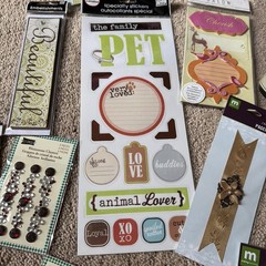 Lot Of 12 Packs Of Scrapbook Embellishments New In Package