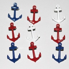 ANCHOR SCRAPBOOKING DECORATIVE BRADS EYELET OUTLET 8 PCS BOATING 3 COLORS