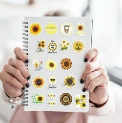 SUNFLOWER Vinyl Stickers [Set B] YOU are MY SUNSHINE ~ Waterproof FLOWER Decals