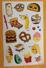 Food, Ice Cream, Donuts, Emoji. Everyday Sticker Single Sheet