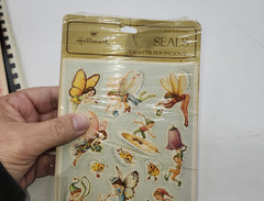 Vintage new sheets Hallmark Stickers Seals Fairy Pixie 1981 Package