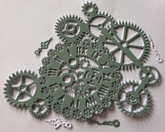 GIANT CLOCK GEARS Die-Cuts (6pc)6-1/4 x 5.5 Steampunk •Sprocket •Machine•Antique