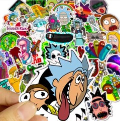 Rick & Morty Stickers Vinyl Decal Humor Fun Cartoon Show Sitcom Meme Pack 50pcs