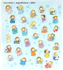 MINI ANGEL BABIES 1/2″ STICKERS SEALS 4″X4 3/8″ Sheet