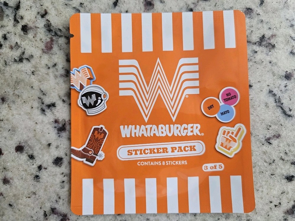Whataburger 2026 Stickers Pack #3 Brand New Sealed