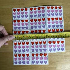 SmileMakers Pink Heart Red Heart Purple Heart Minis Mod 3×2” Tear Off Sets Read
