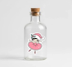 Pink Whimsical Christmas Sticker Set – 12 Piece