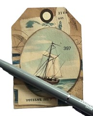 Nautical Themed Journal Tags Scrapbooks Collage