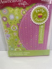 American girl crafts sticker party invitations set of 8 New 2011